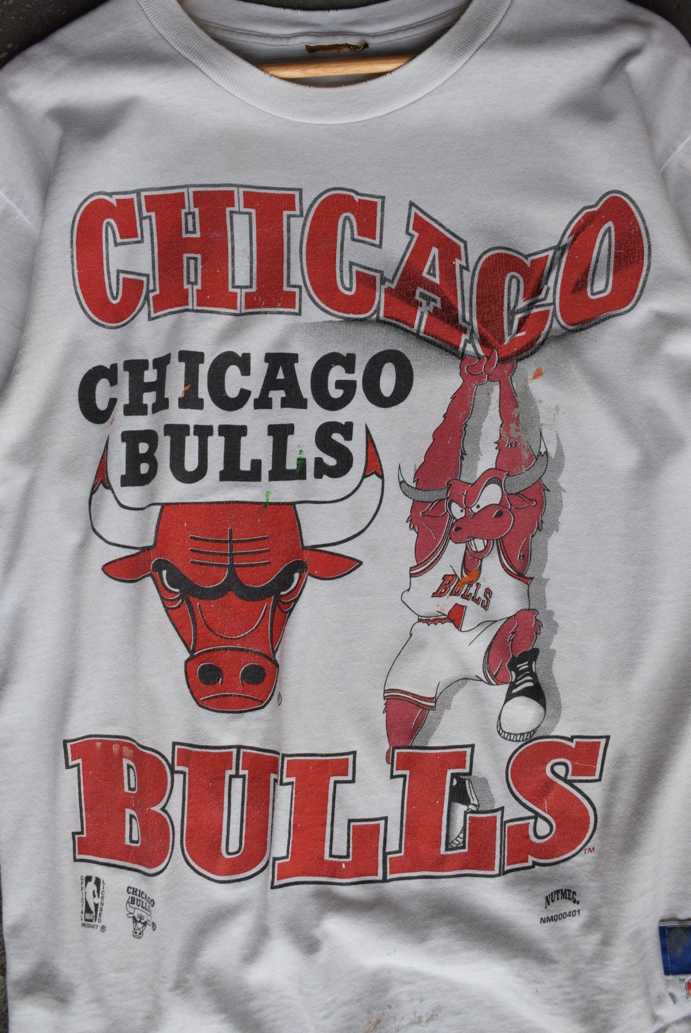 Vintage 90s Nutmeg x NBA Chicago Bulls Tee (L) - Retrospective Store