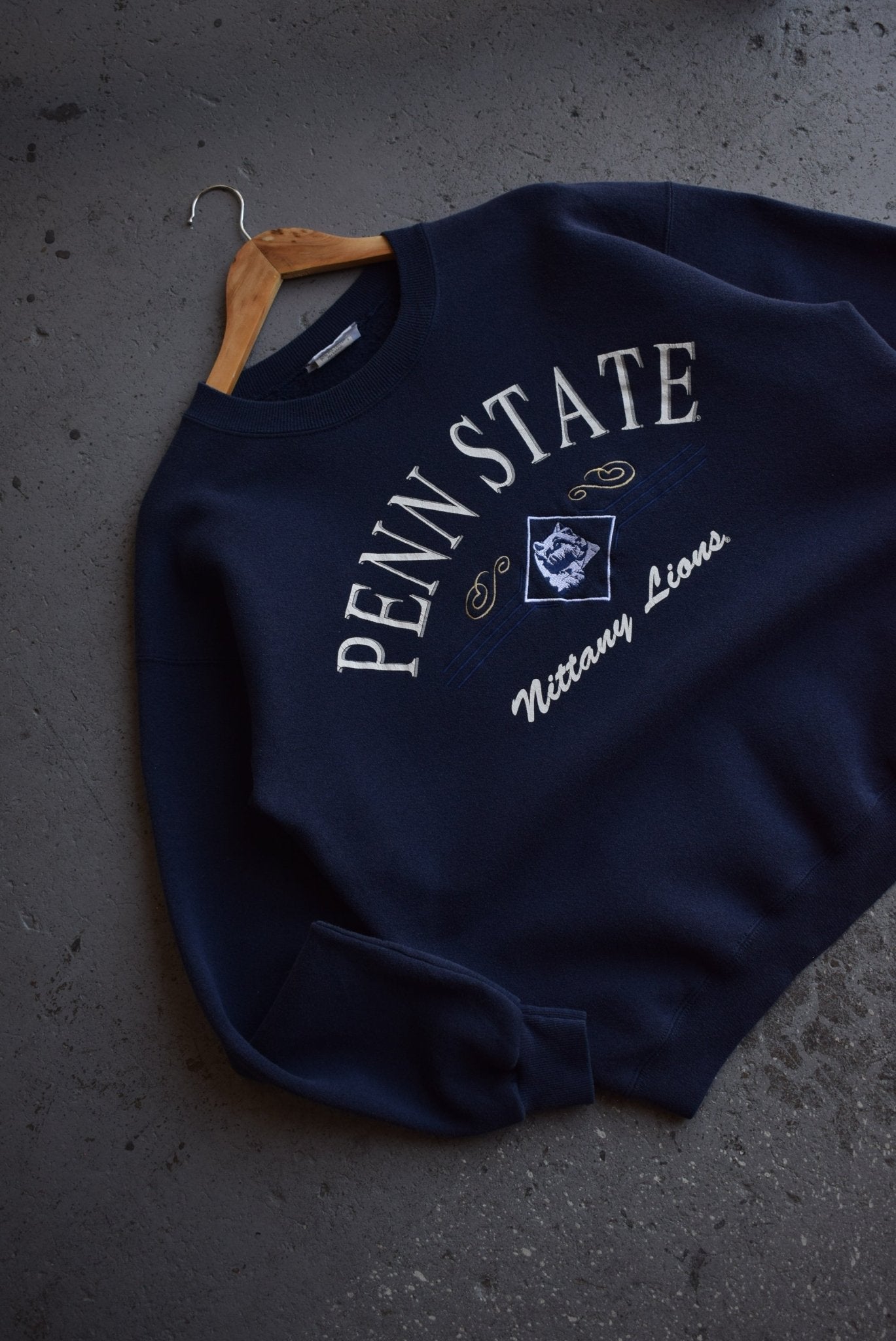 Vintage 90s Penn State University Embroidered Crewneck (L) - Retrospective Store