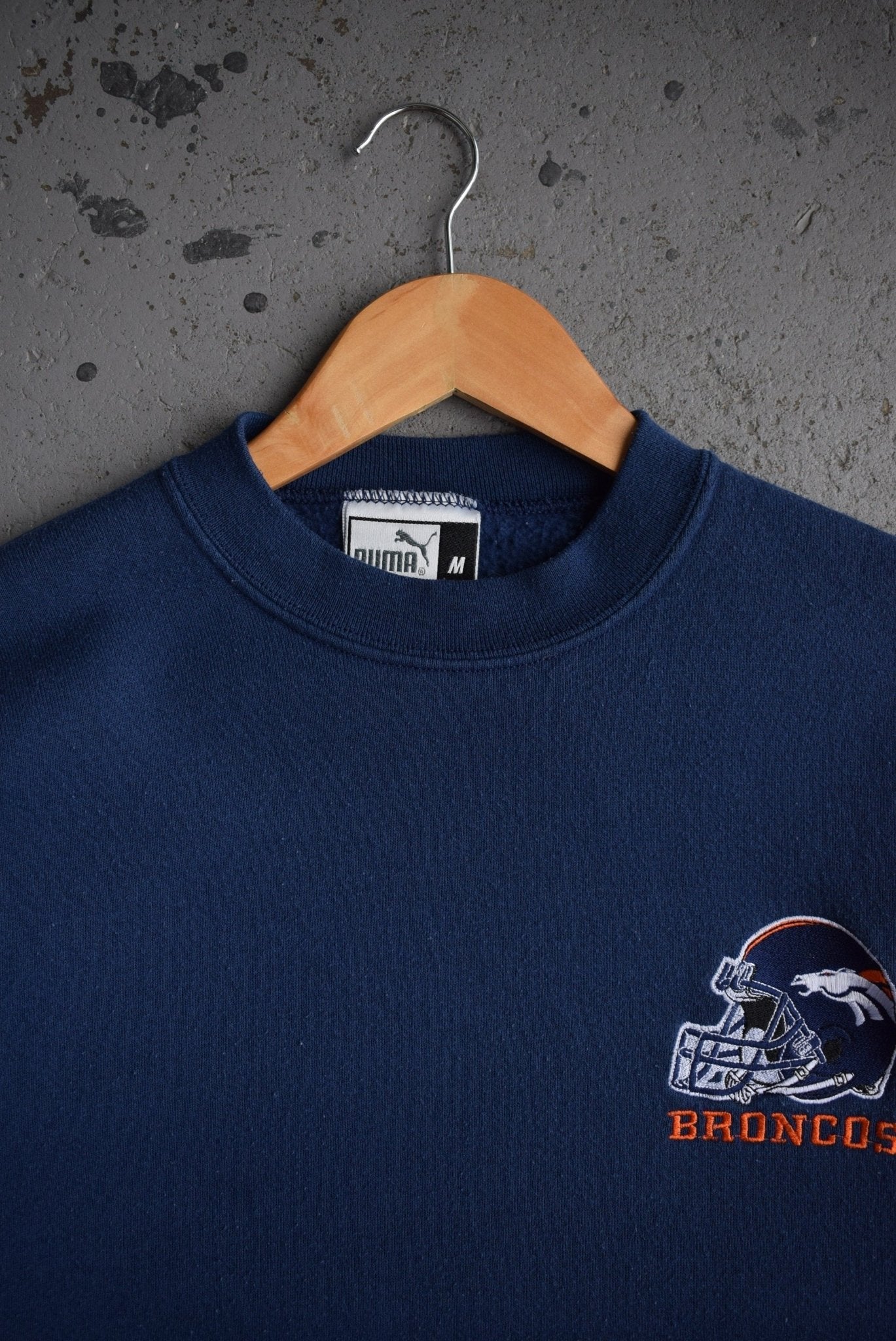 Vintage 90s Puma x NFL Denver Broncos Embroidered Crewneck (M) - Retrospective Store