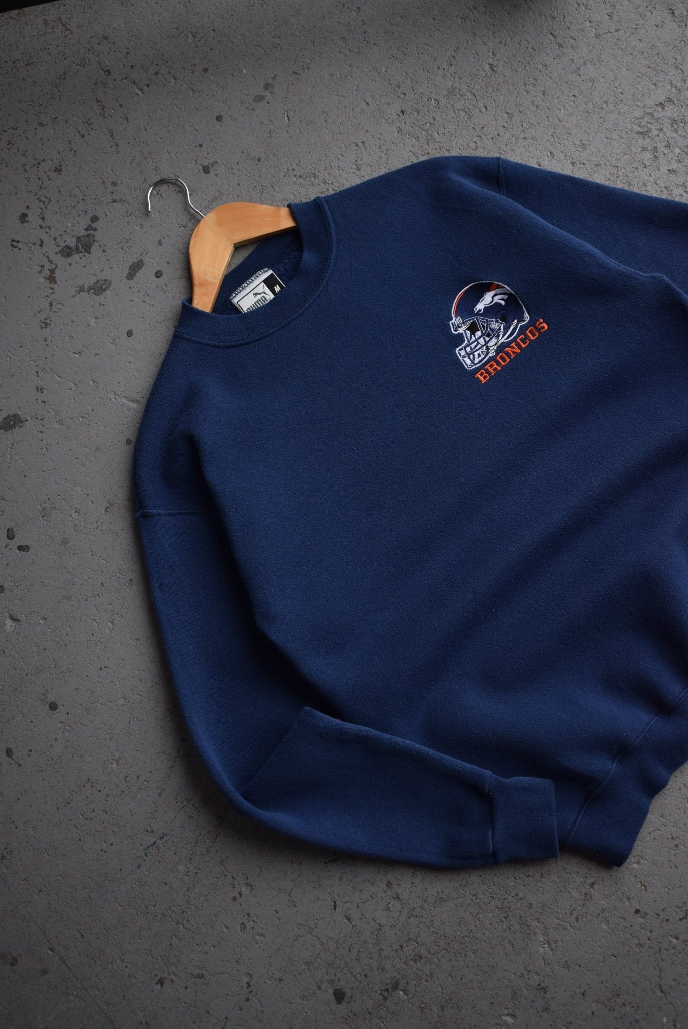 Vintage 90s Puma x NFL Denver Broncos Embroidered Crewneck (M) - Retrospective Store