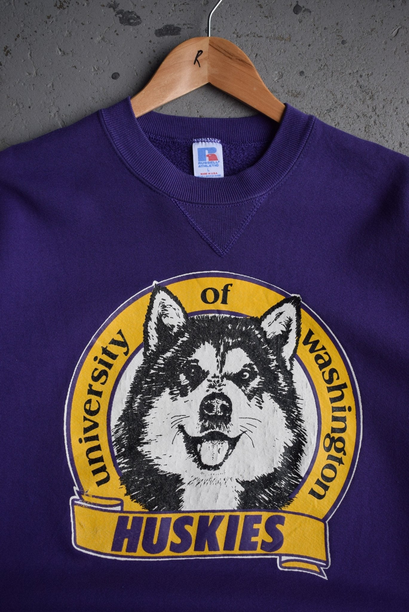 Vintage 90s Russell Athletic x University of Washington Crewneck (M/L) - Retrospective Store