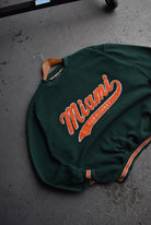 Vintage 90s Starter x Miami Hurricanes Embroidered Crewneck (XL) - Retrospective Store