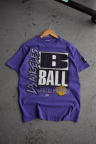 Vintage 90s Starter x NBA Los Angeles Lakers Basketball Tee (S/M) - Retrospective Store