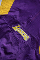 Vintage 90s Starter x NBA Los Angeles Lakers Quarter Zip Puffer Jacket (XXL) - Retrospective Store