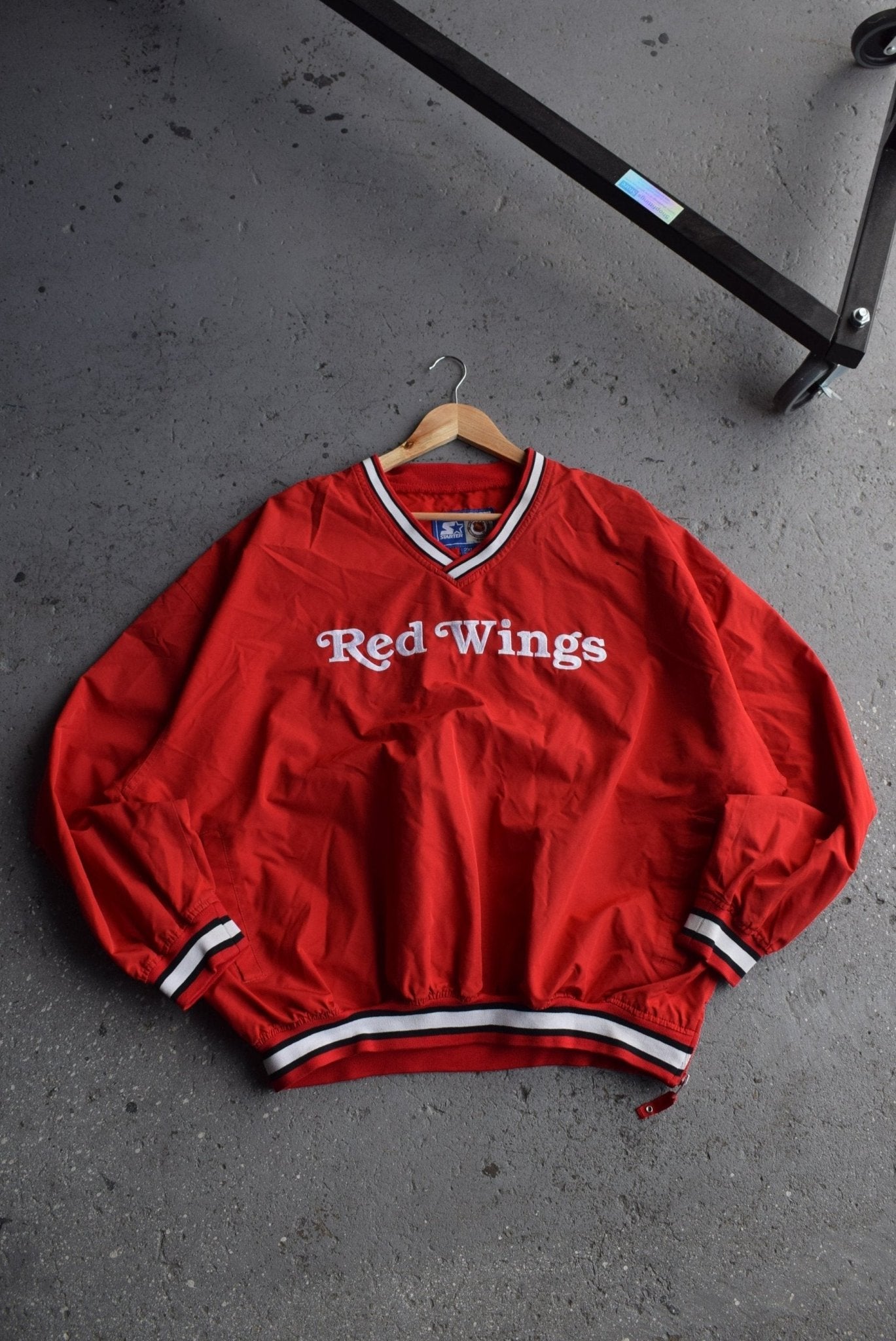 Vintage 90s Starter x NHL Detroit Red Wings Pullover Jacket (XXL) - Retrospective Store