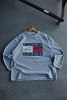 Vintage 90s Tommy Hilfiger Spellout Crewneck (XL) - Retrospective Store