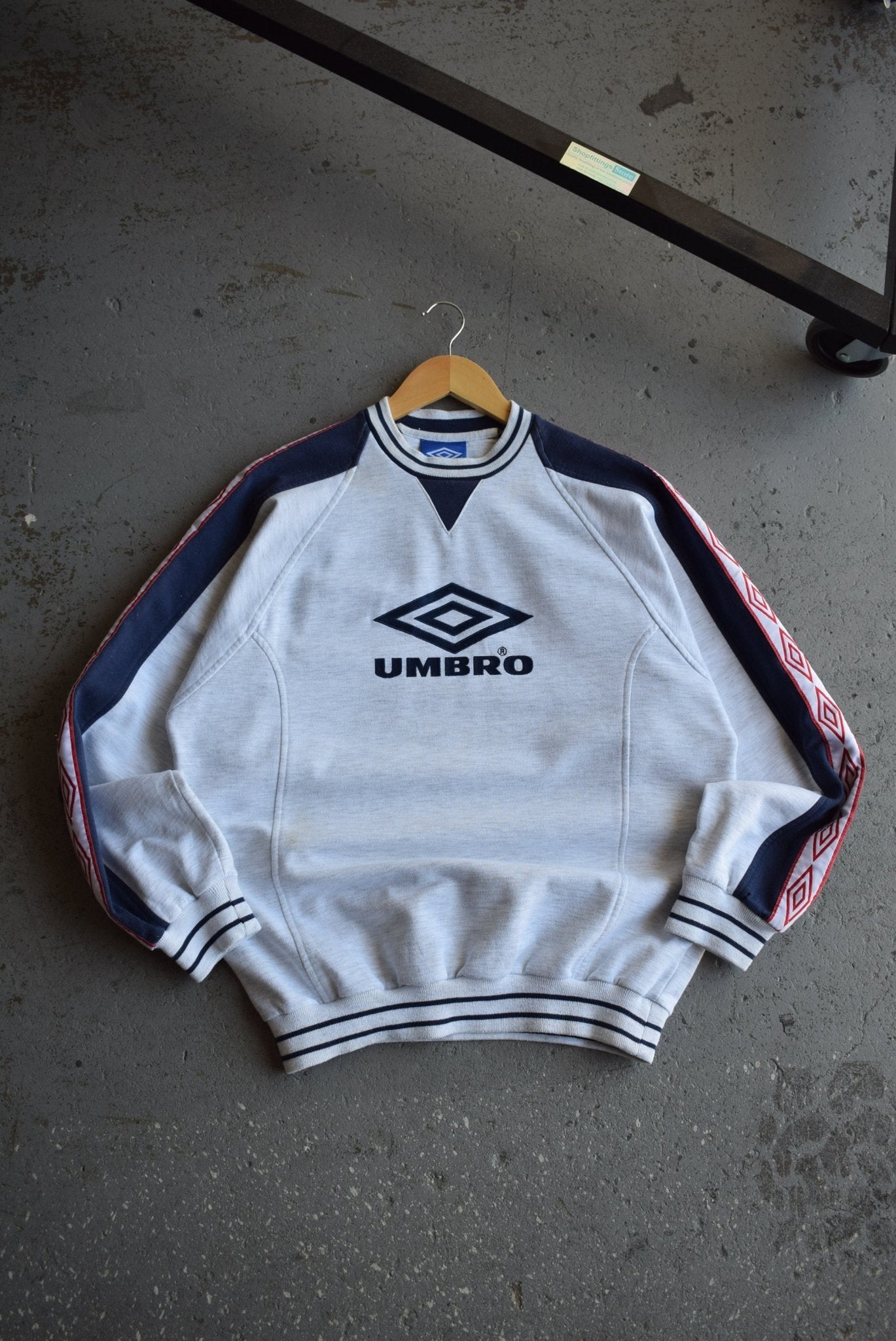 Vintage 90s Umbro Embroidered Spellout Crewneck (M) - Retrospective Store