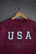 Vintage 90s United States Olympic Team Embroidered Crewneck (XL) - Retrospective Store