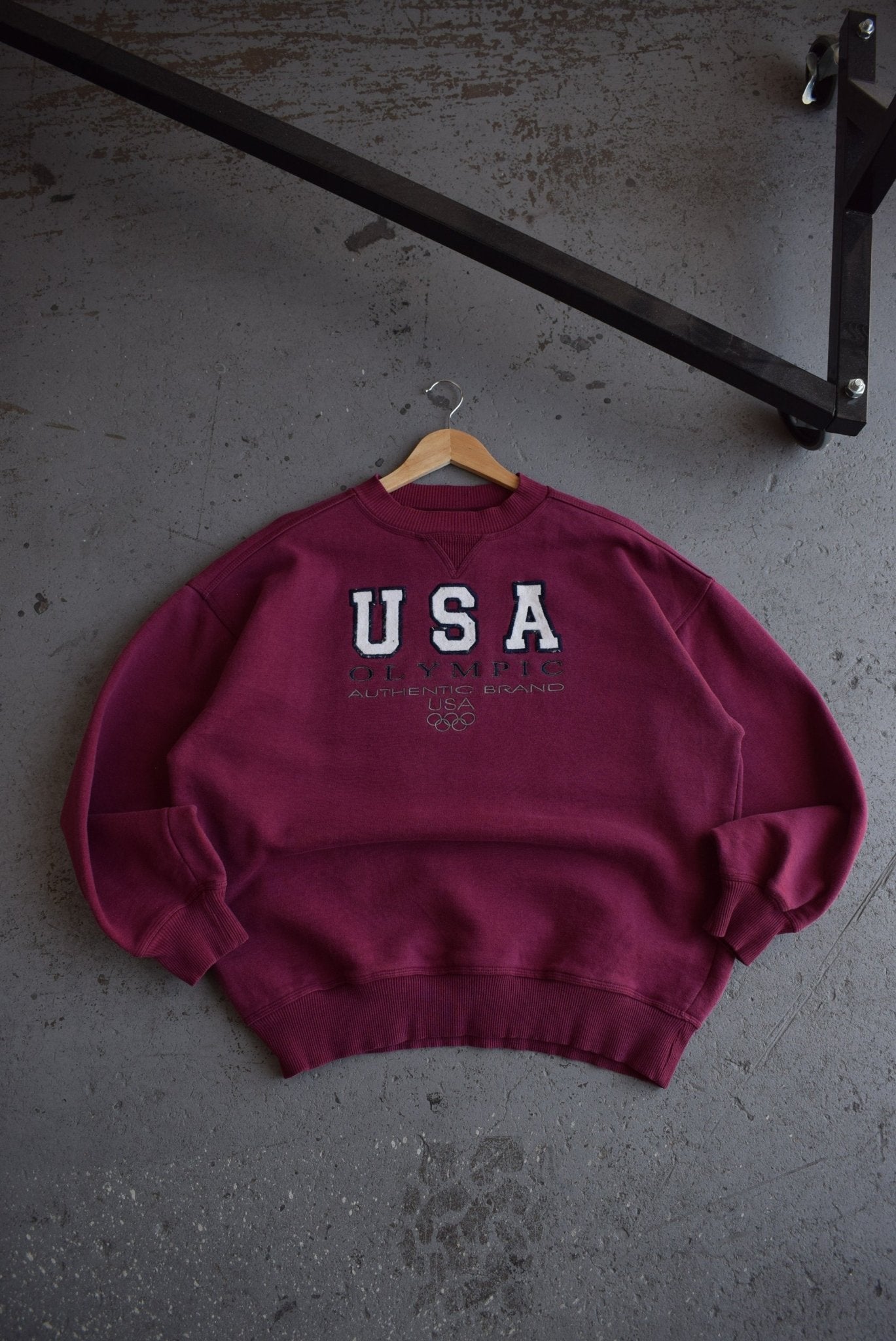 Vintage 90s United States Olympic Team Embroidered Crewneck (XL) - Retrospective Store