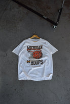 Vintage 90s University of Michicgan Hoops Tee (XL) - Retrospective Store