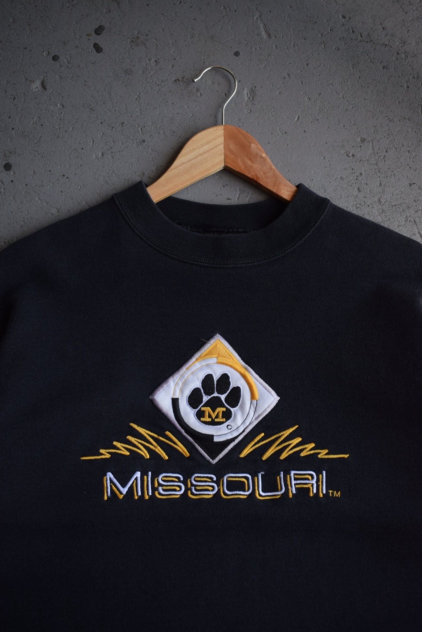 Vintage 90s University of Missouri Embroidered Crewneck (L) - Retrospective Store