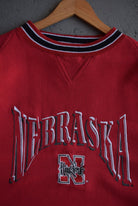 Vintage 90s University of Nebraska Embroidered Crewneck (XL) - Retrospective Store