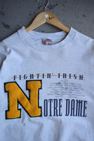 Vintage 90s University of Notre Dame 'Fightin' Irish' Embroidered Tee (L) - Retrospective Store