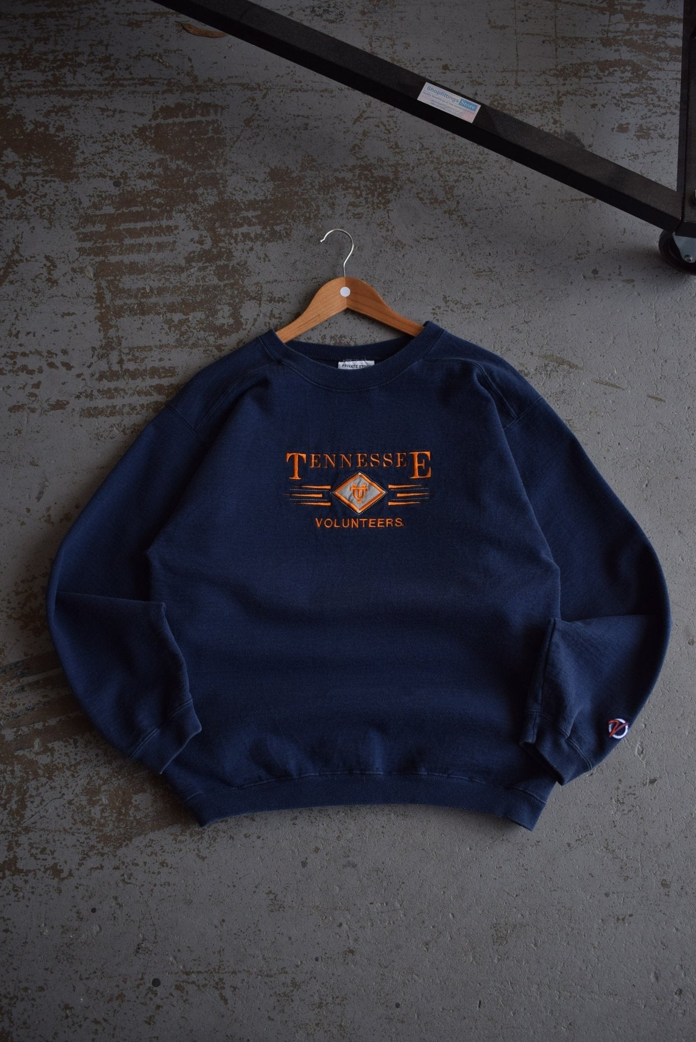 Vintage 90s University of Tennessee Volunteers Football Embroidered Crewneck (M) - Retrospective Store