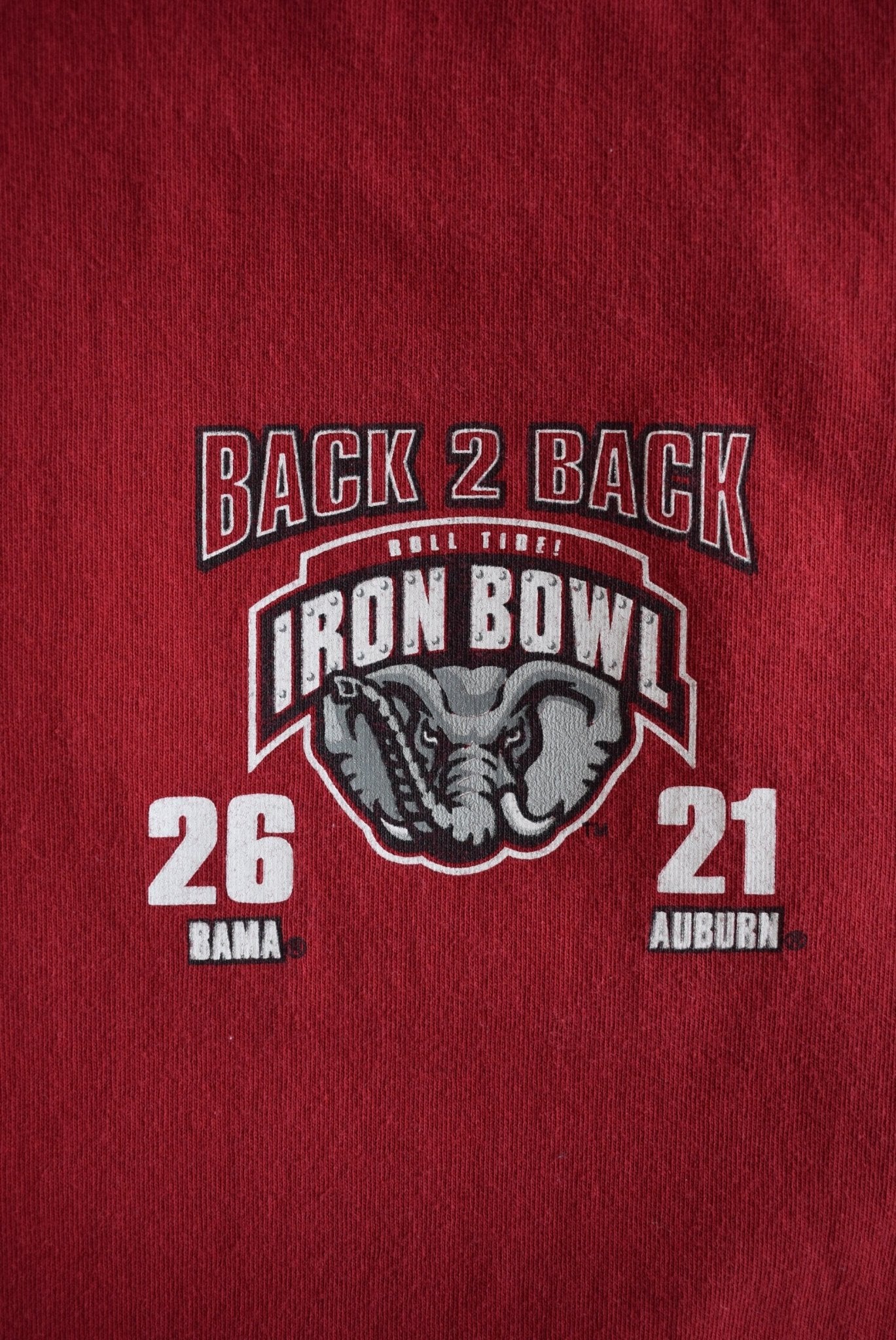 Vintage Alabama vs Auburn Iron Bowl Football Tee (M) - Retrospective Store