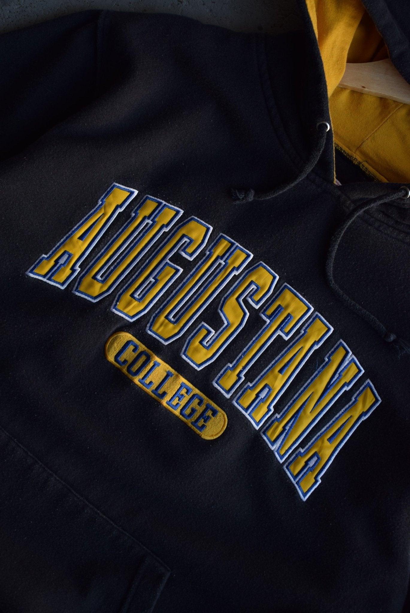 Vintage Augustana College Vikings Embroidered Hoodie (M) - Retrospective Store