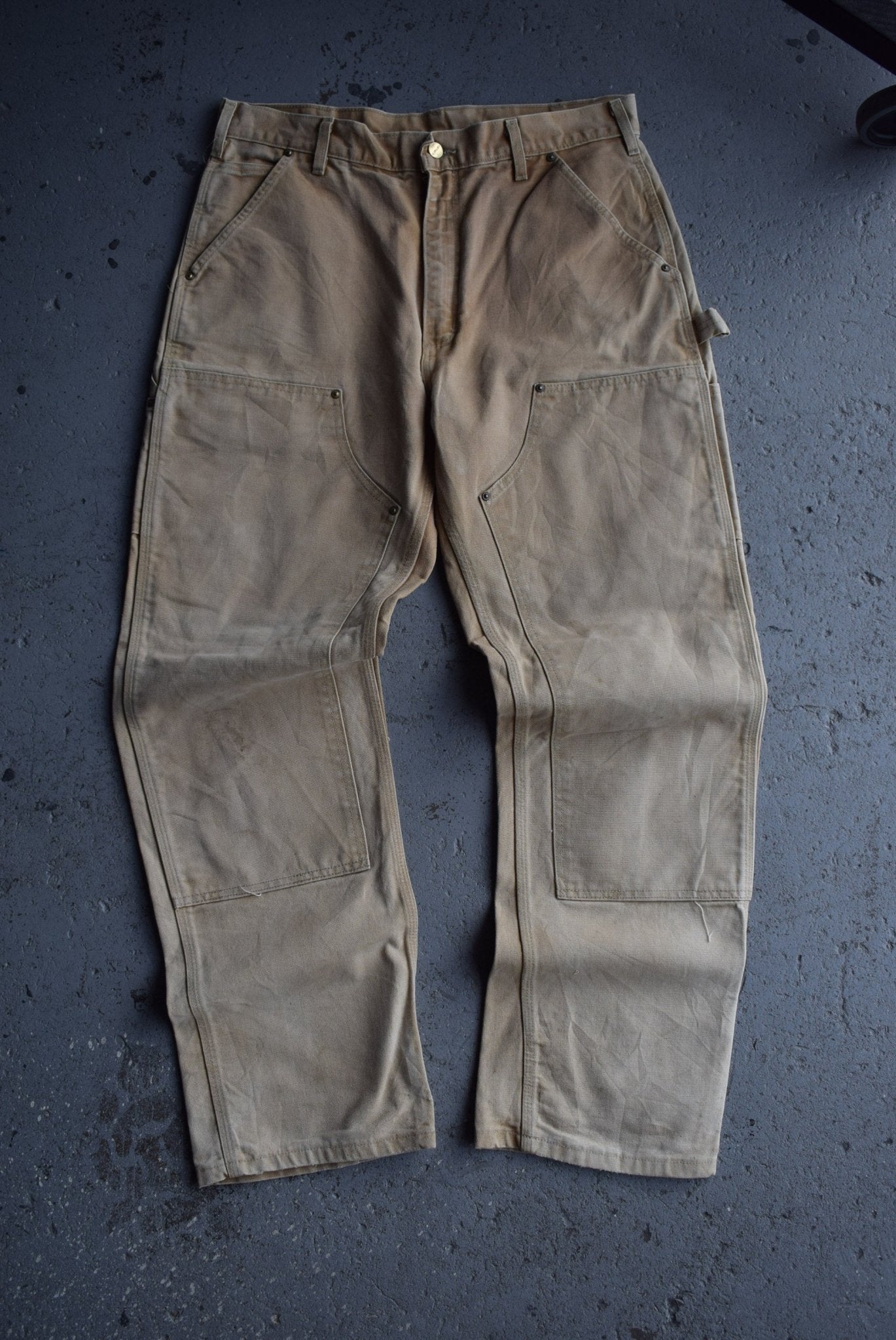 Vintage Carhartt Double - Knee Carpenter Pants (34) - Retrospective Store