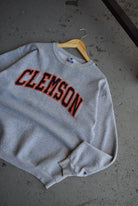 Vintage Champion x Clemson University Embroidered Crewneck (M) - Retrospective Store