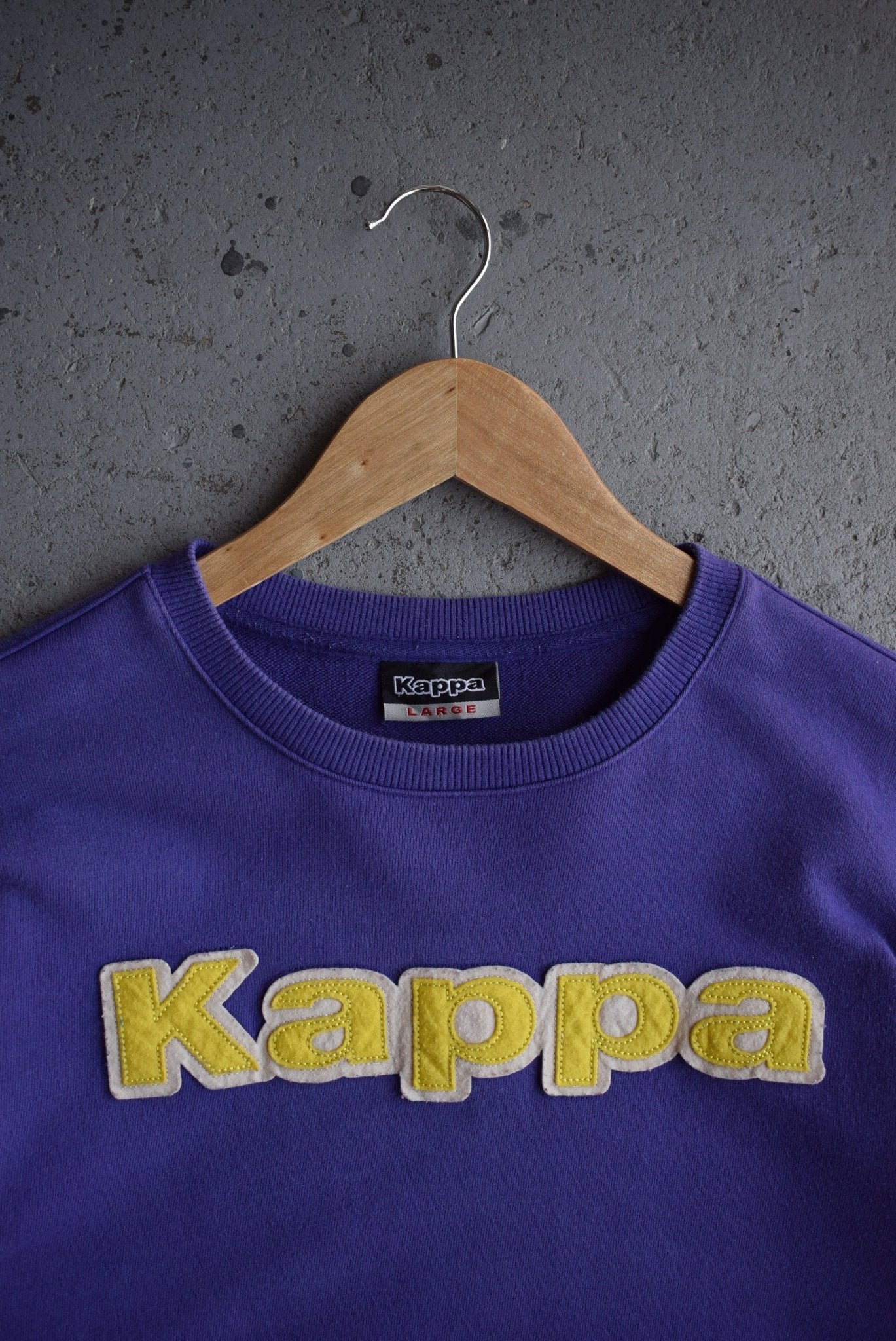 Vintage Kappa Embroidered Spellout Crewneck (M) - Retrospective Store