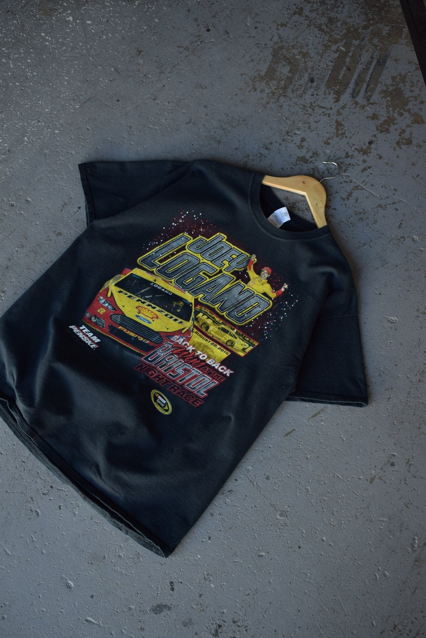 Vintage NASCAR Joey Logano Back - to - back Tee (XL) - Retrospective Store