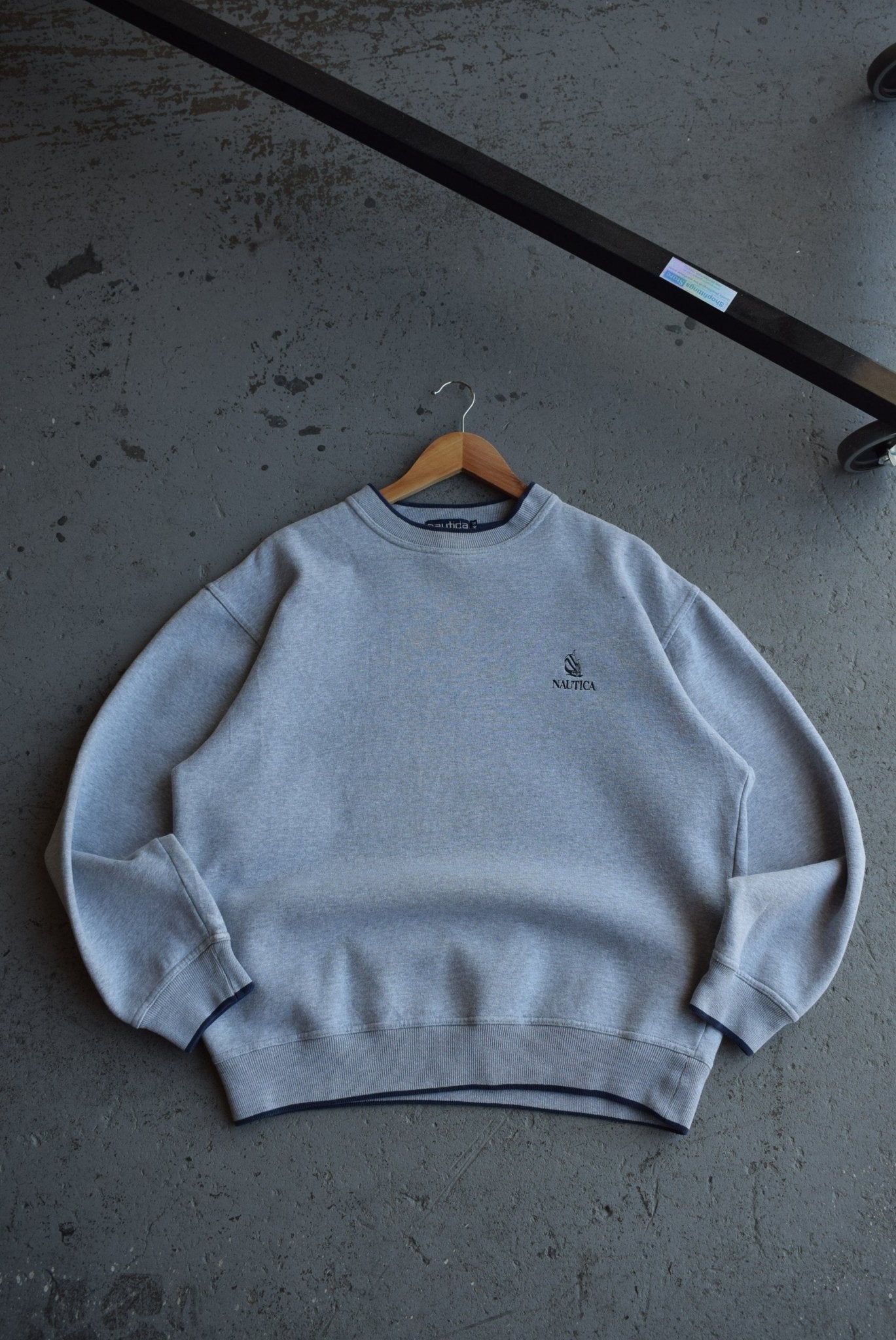 Vintage Nautica Embroidered Spellout Crewneck (M/L) - Retrospective Store