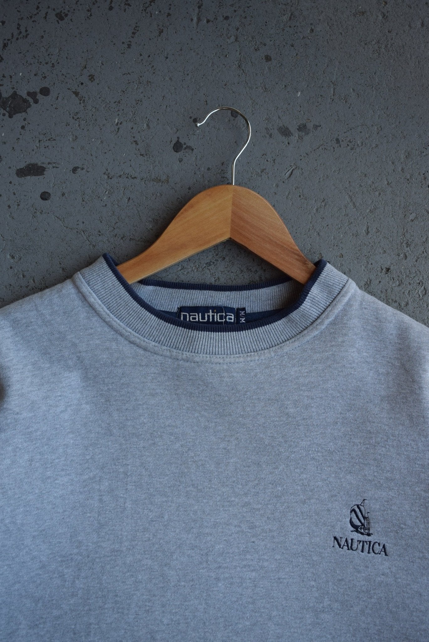 Vintage Nautica Embroidered Spellout Crewneck (M/L) - Retrospective Store