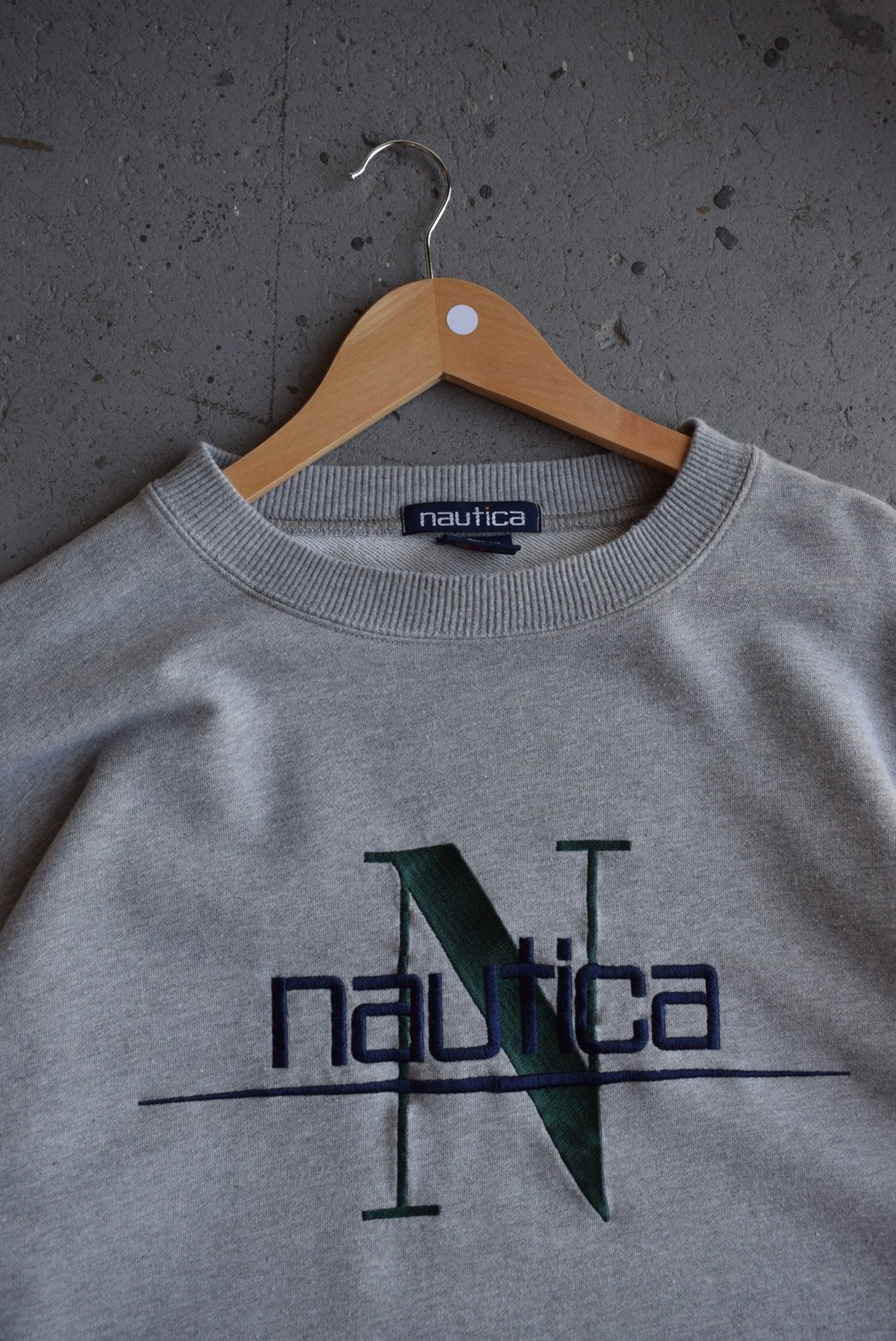 Vintage Nautica Embroidered Spellout Crewneck (XXL) - Retrospective Store