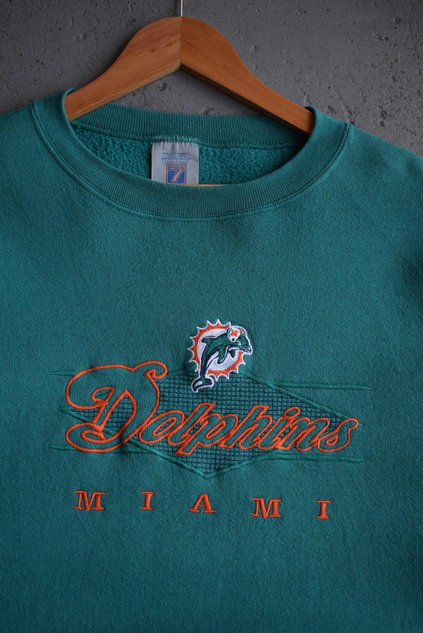 Vintage NFL Miami Dolphins Embroidered Crewneck (XXL) - Retrospective Store