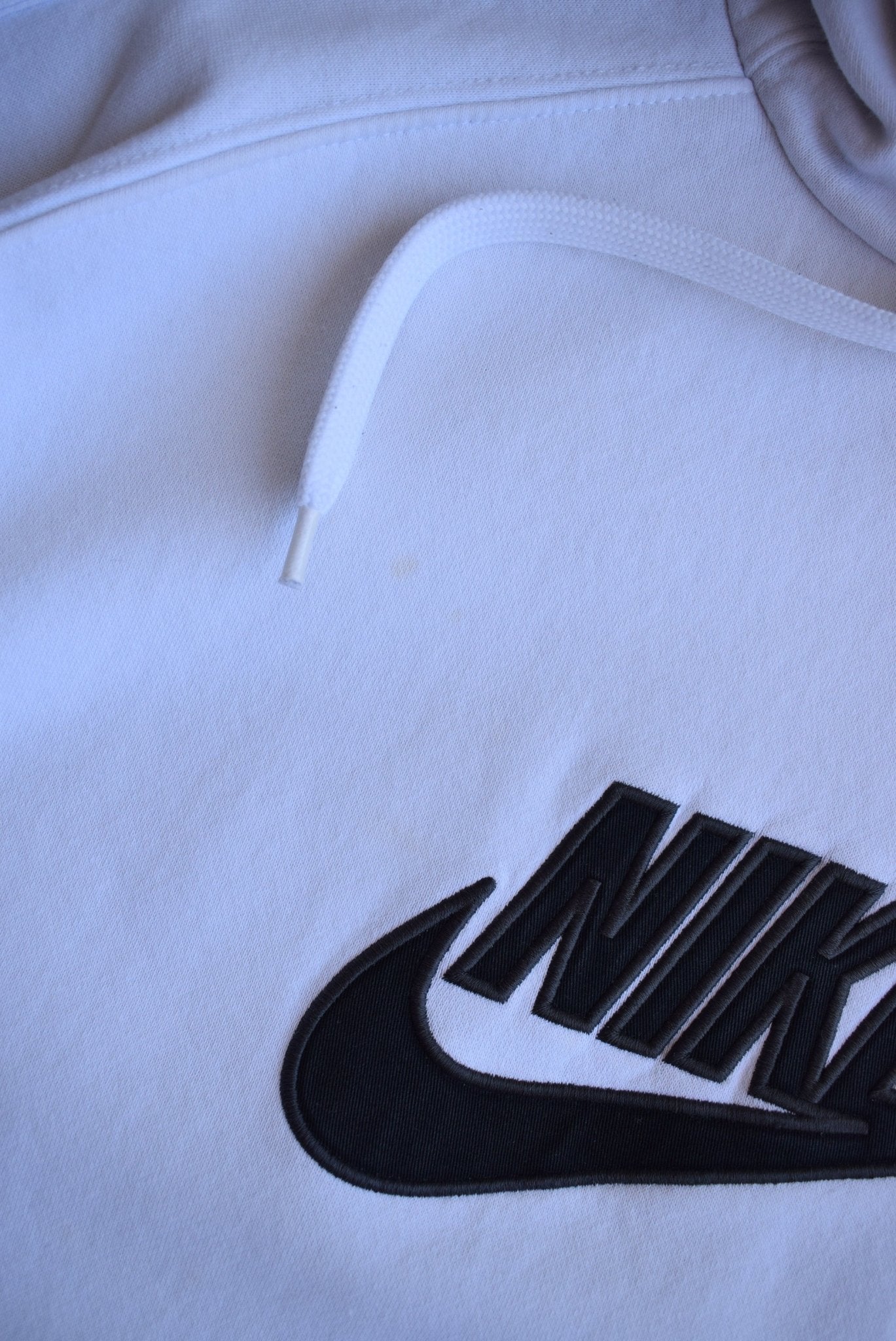 Vintage Nike Embroidered Spellout Hoodie (L) - Retrospective Store