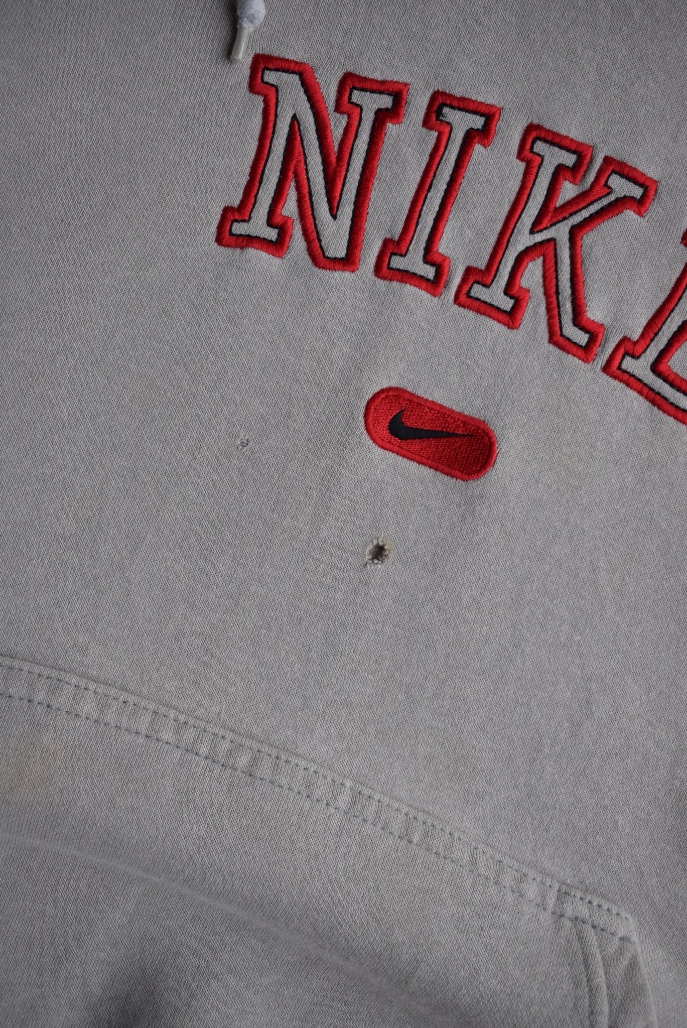 Vintage Nike Spellout Embroidered Hoodie (L) - Retrospective Store