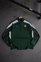 Vintage Nike x Michigan State University Embroidered Quarter Zip (L) - Retrospective Store