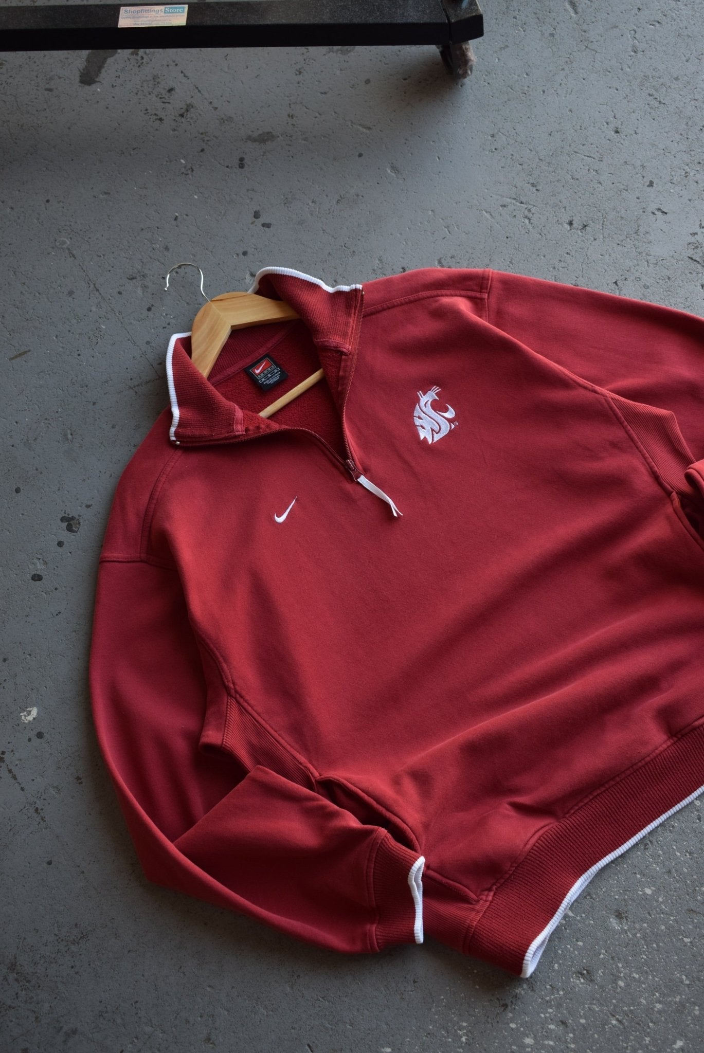 Vintage Nike x Washington State University Embroidered Quarter Zip (M/L) - Retrospective Store