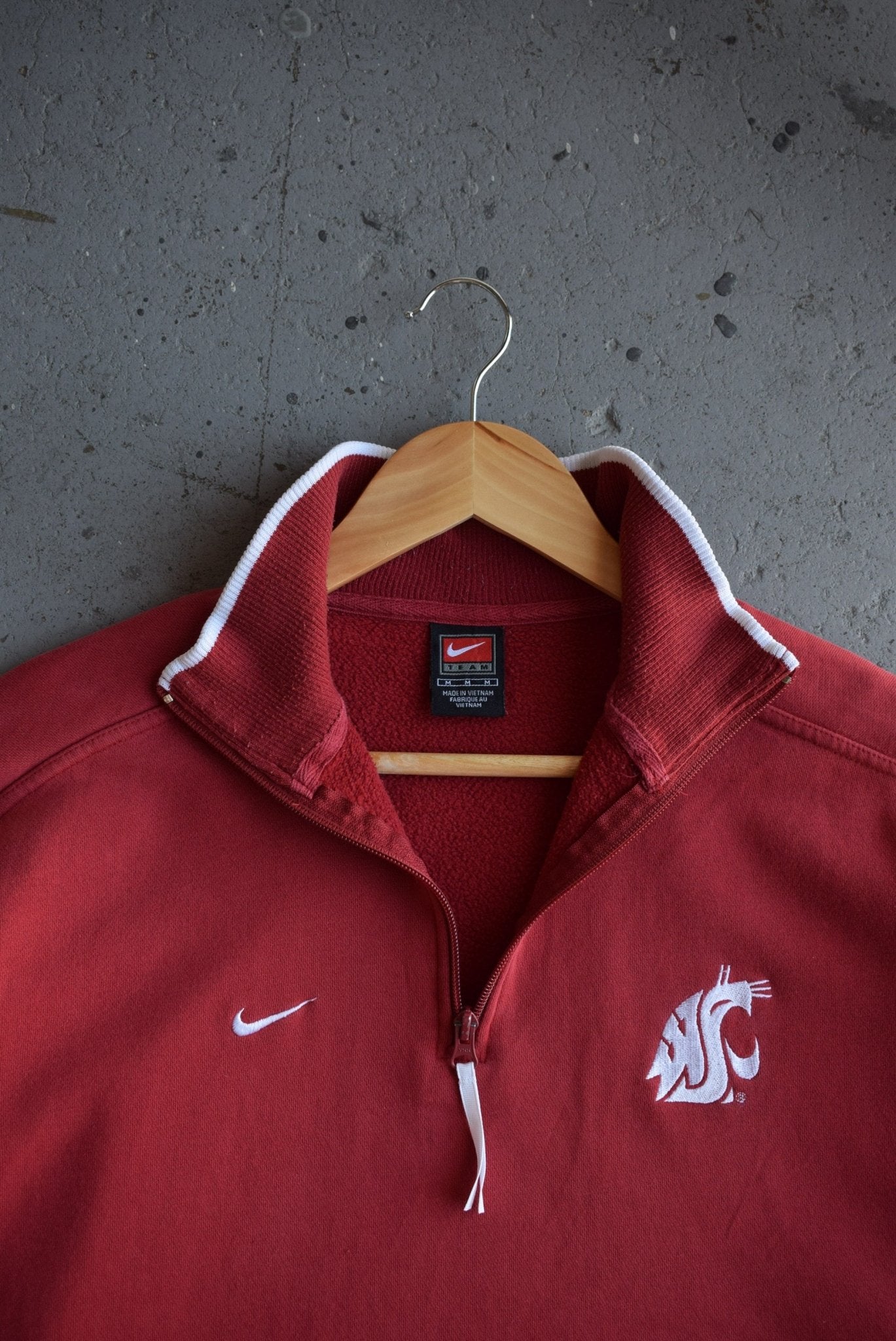 Vintage Nike x Washington State University Embroidered Quarter Zip (M/L) - Retrospective Store