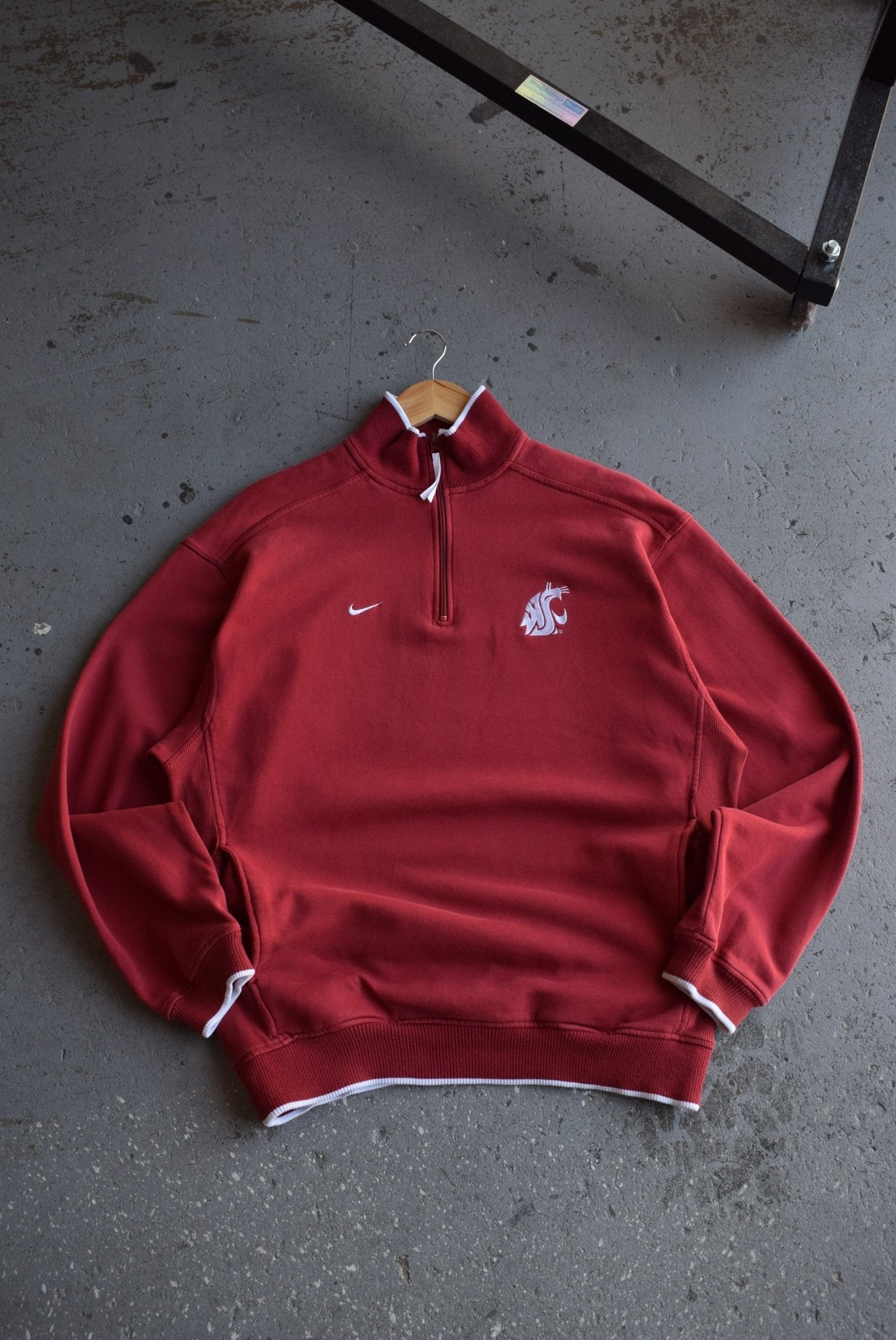 Vintage Nike x Washington State University Embroidered Quarter Zip (M/L) - Retrospective Store