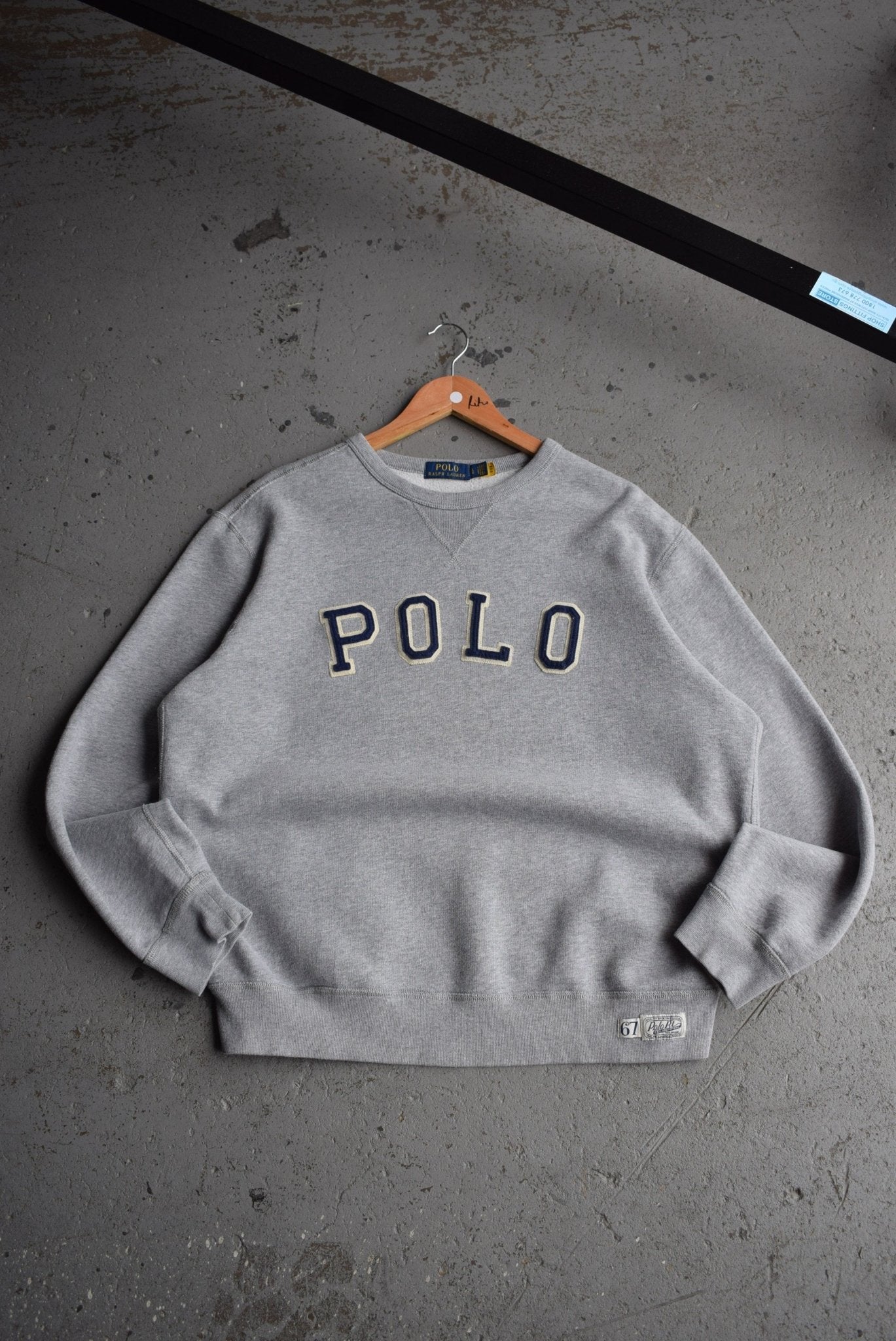 Vintage Polo Ralph Lauren Embroidered Spellout Crewneck (M/L) - Retrospective Store