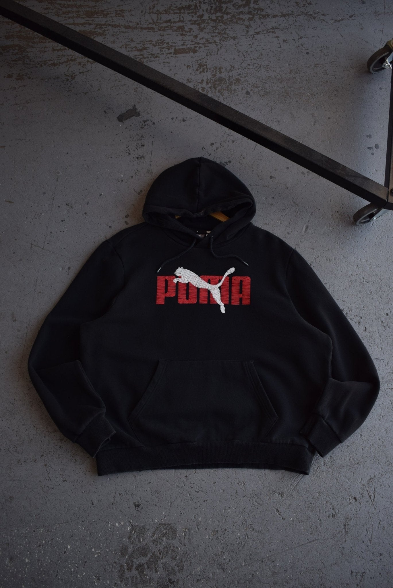 Vintage Puma Spellout Hoodie (L) - Retrospective Store