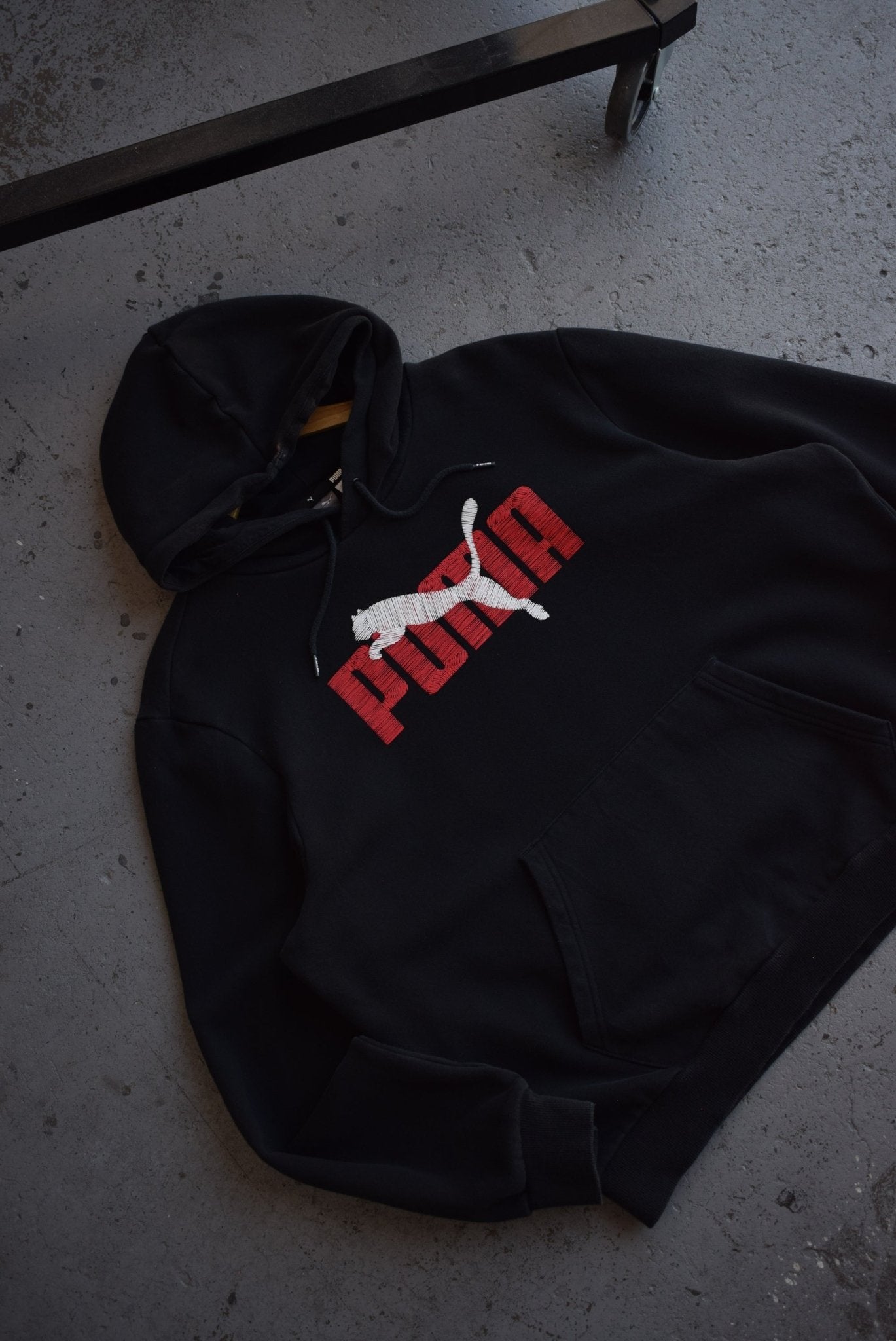 Vintage Puma Spellout Hoodie (L) - Retrospective Store