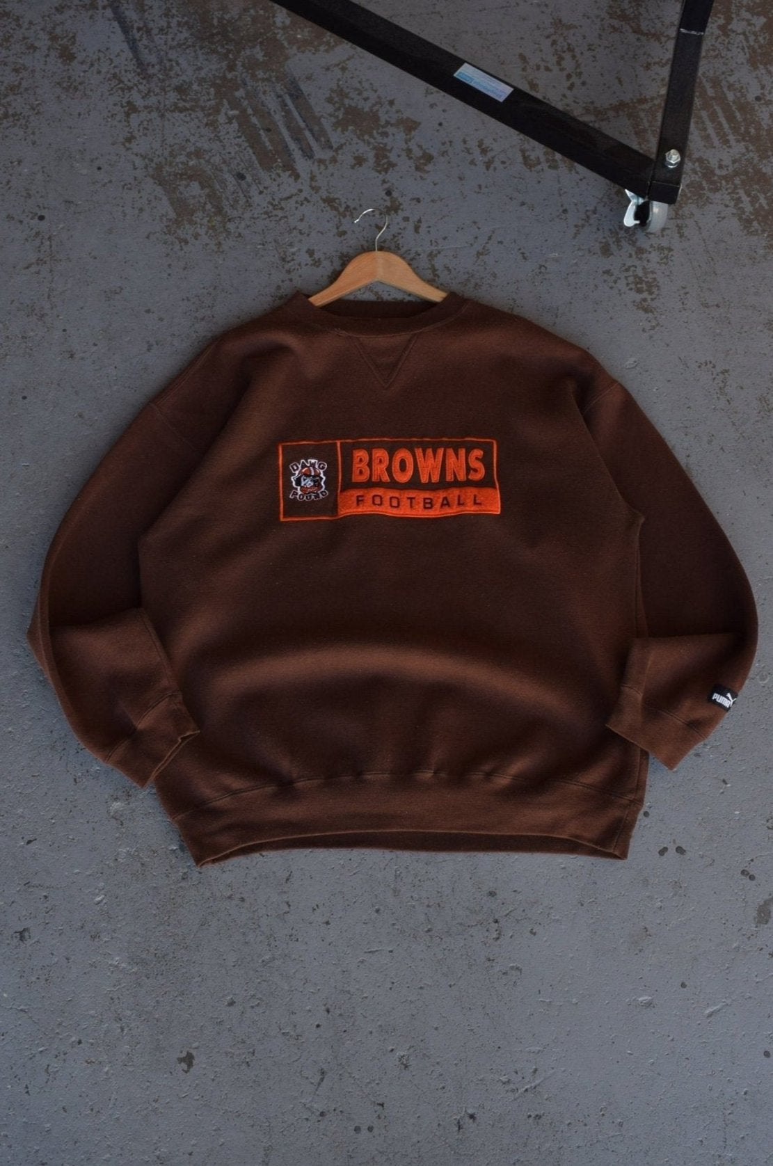 Vintage Puma x Cleveland Browns Dawg Pound Embroidered Crewneck (XL) - Retrospective Store