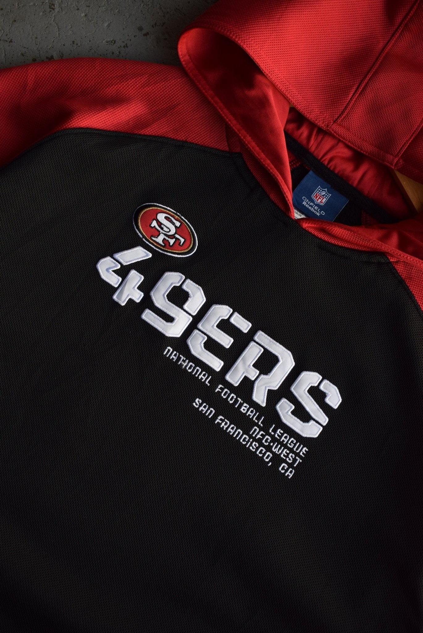 Vintage Reebok x NFL San Francisco 49ers Embroidered Hoodie (M) - Retrospective Store