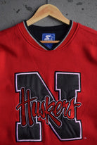 Vintage Starter x University of Nebraska Embroidered Crewneck (XXL) - Retrospective Store