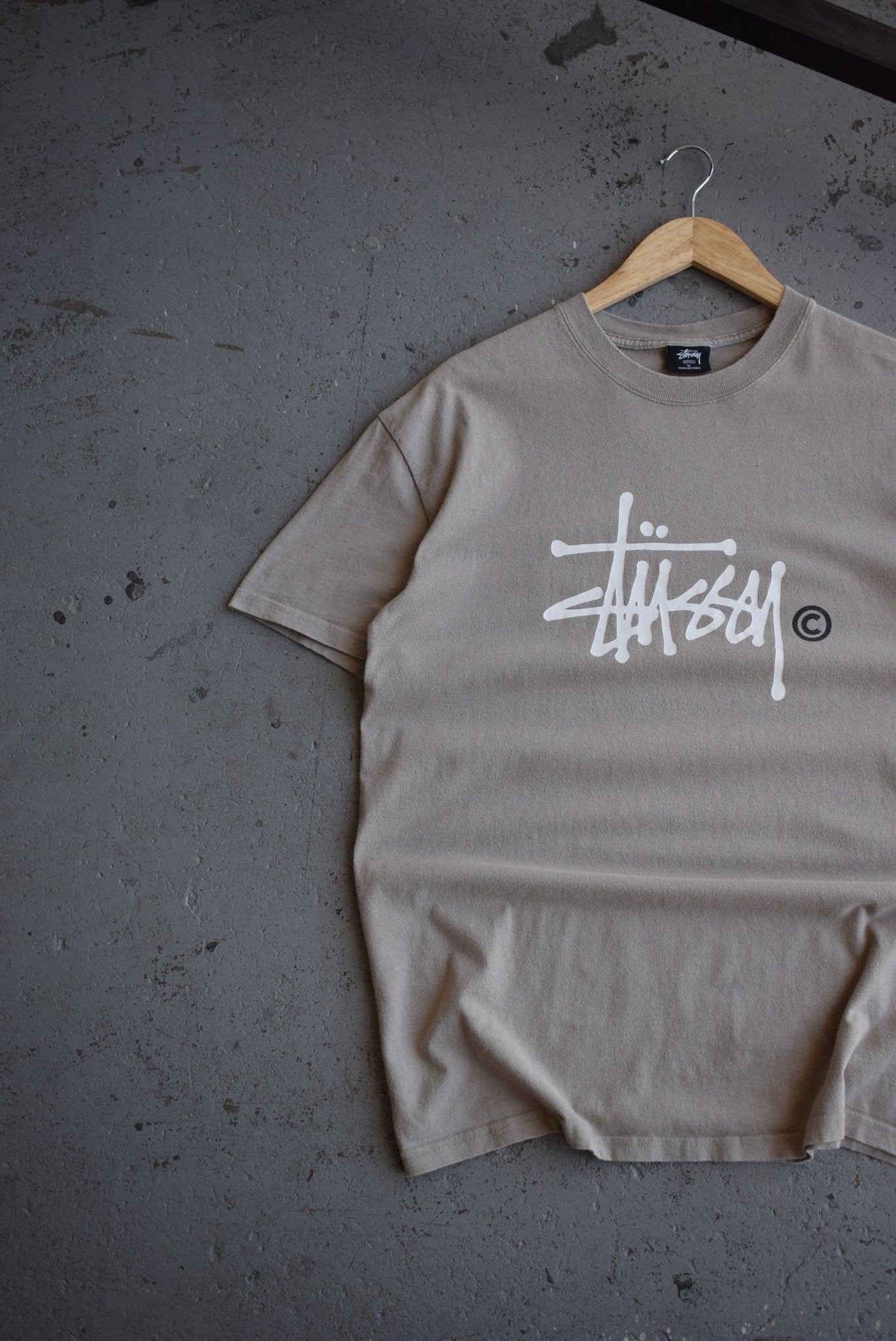 Vintage Stussy Spellout Tee (L) - Retrospective Store