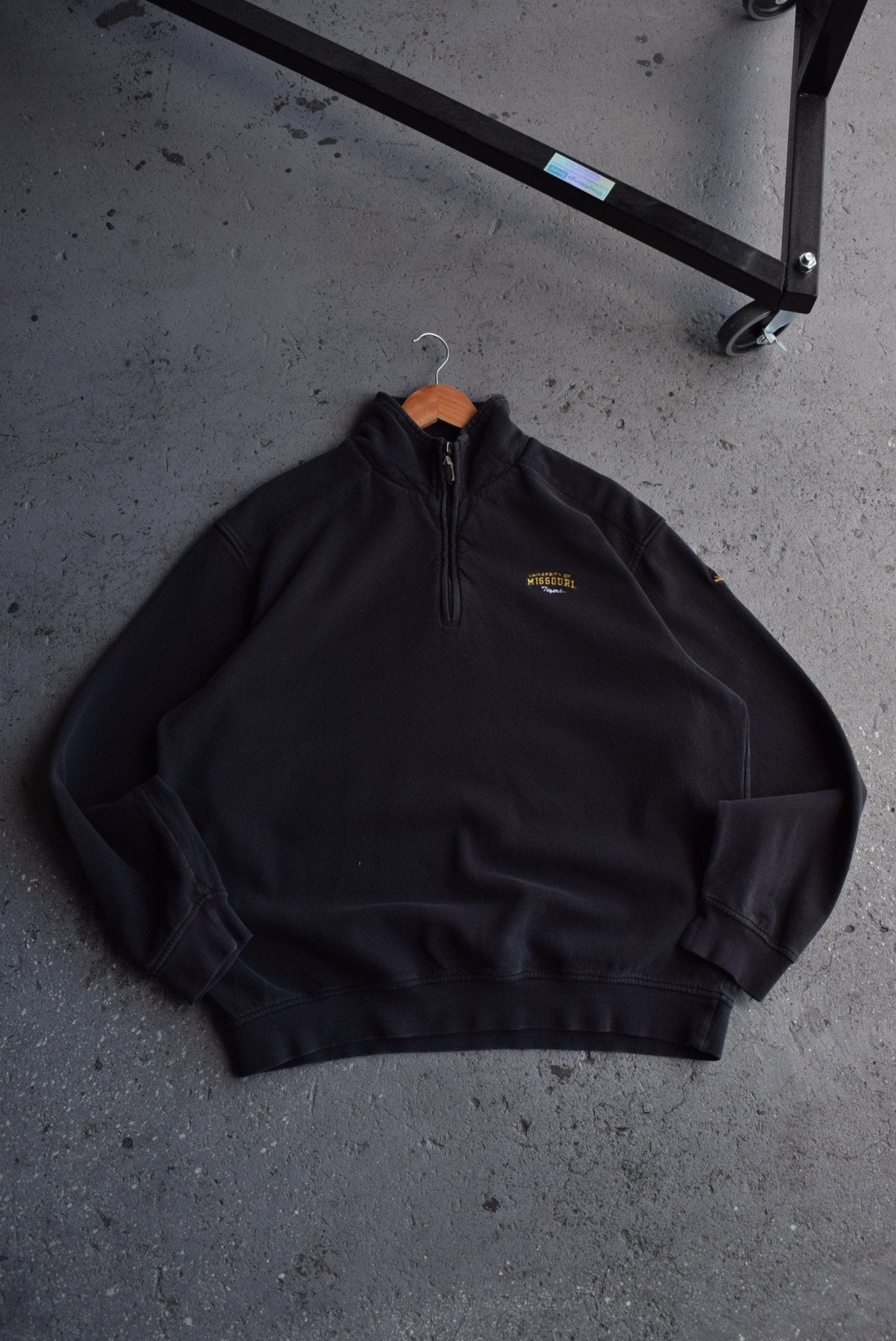 Vintage University of Missouri Tigers Embroidered Quarter Zip (XL) - Retrospective Store