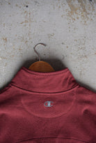 Vintage Champion Classic Logo Quarter Zip Fleece (XL) - Retrospective Store